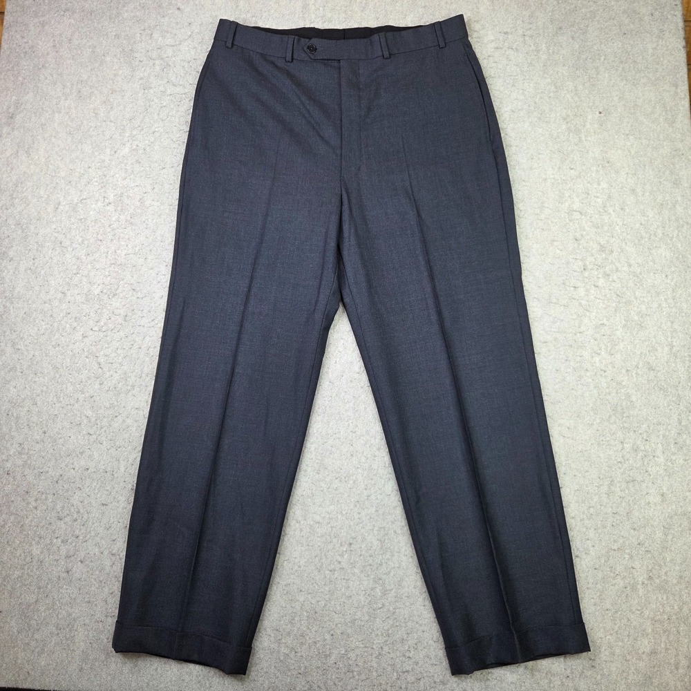 Brooks Brothers 346 Stretch Wool Suit Pants Mens 35x30 Flat Front Cuffed